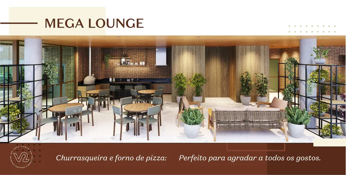 Mega Lounge — Gourmet — área comum do WISH Residence